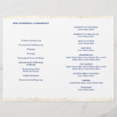 PROGRAMME DE CÉRÉMONIE mariage mini confetti d'or  (Dos)