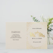 PROGRAMME DE CÉRÉMONIE mariage mini confetti d'or (Debout devant)