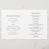 PROGRAMME DE CÉRÉMONIE mariage mini confetti d'or (Dos)