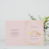 PROGRAMME DE CÉRÉMONIE mariage mini confetti d'or (Debout devant)