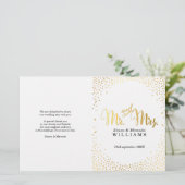 PROGRAMME DE CÉRÉMONIE mariage mini confetti en or (Debout devant)