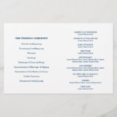 PROGRAMME DE CÉRÉMONIE mariage mini confetti mint (Dos)