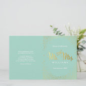 PROGRAMME DE CÉRÉMONIE mariage mini confetti mint (Debout devant)