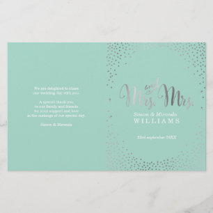 PROGRAMME DE CÉRÉMONIE mariage mini confetti mint 