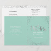 PROGRAMME DE CÉRÉMONIE mariage mini confetti mint  (Devant / Derrière)