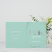 PROGRAMME DE CÉRÉMONIE mariage mini confetti mint  (Debout devant)