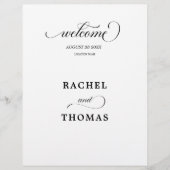 Programme de cérémonie Mariage moderne (Devant)