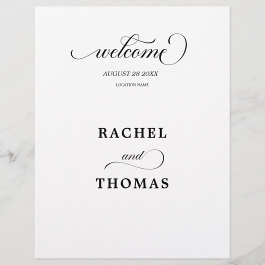 Programme de cérémonie Mariage moderne (Devant)