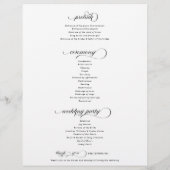 Programme de cérémonie Mariage moderne (Dos)