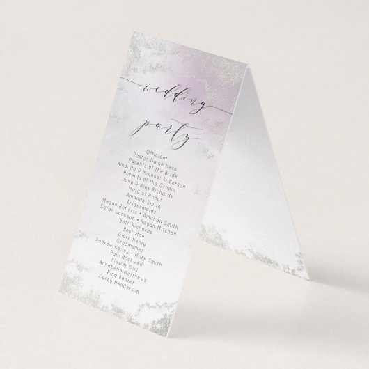 Programme de cérémonie Mariage Ombre Light Purple  (Back)