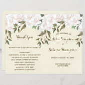 programme de cérémonie moderne de floraison d'ivoi (Devant / Derrière)