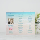 Programme de cérémonie plié photo de scène de plag (Debout devant)