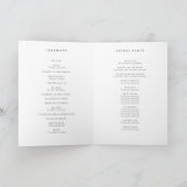 Programme de cérémonie pliée en feuillage botaniqu (Intérieur)