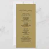 Programme de Champagne de Mariage Élégant (Dos)