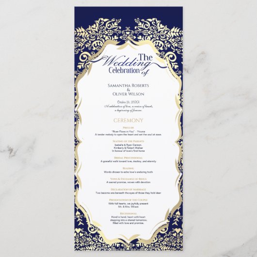 Programme de Charme Bleu et Or de la Marine (Devant)