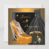 Programme de chaussure d'anniversaire 21 ans Or Or (Devant)