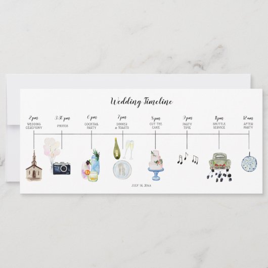 Programme de chronologie de l'événement du jour de (Devant)