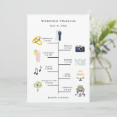 Programme de chronologie du jour de mariage des ic (Debout devant)