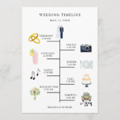 Programme de chronologie du jour de mariage des ic (Devant)