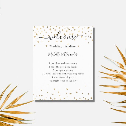 Programme de chronologie mariage coeur d'or bienve