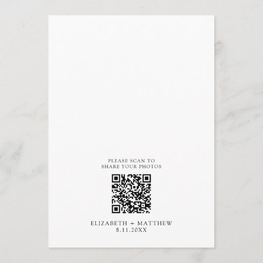 Programme de chronologie mariage Élégant minimalis (Dos)