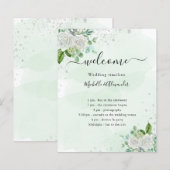 Programme de chronologie mariage florales verdure (Devant / Derrière)