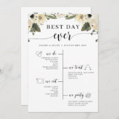 Programme de chronologie Mariage le meilleur jour (Devant / Derrière)