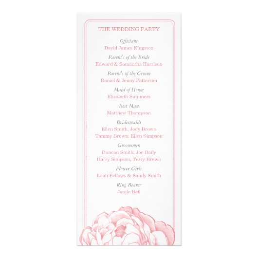 Programme de collecte de Mariages floraux de Prett (Dos)