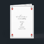 Programme de commande de Mariage de carte à jouer<br><div class="desc">Un monogramme unique coeurs jouant style carte mariage design. Un design impressionnant qui utilise des éléments de jeu de cartes pour créer un design de papeterie mariage unique. Un élégant monogramme de mariage de coeur rouge. Une carte de jeu mariage de commande de service de conception de programme avec des...</div>
