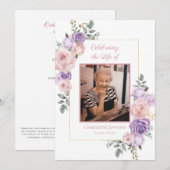 Programme de commémoration des funérailles florale (Devant / Derrière)