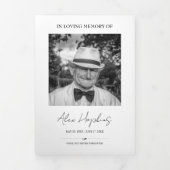 Programme de commémoration funéraire à trois volet (Page de couverture)