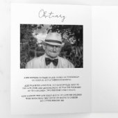 Programme de commémoration funéraire à trois volet (Intérieur en premier)