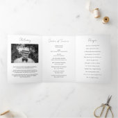 Programme de commémoration funéraire à trois volet (Intérieur)