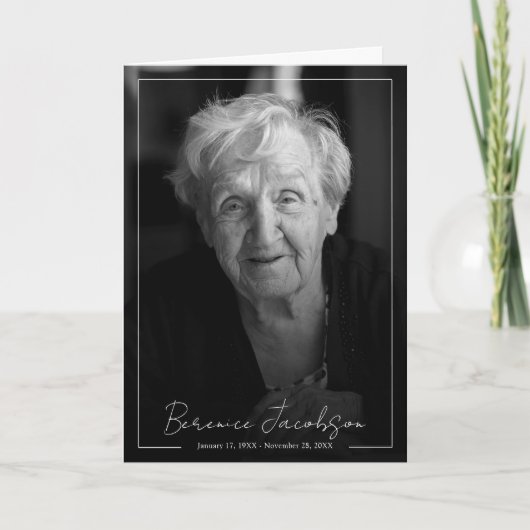 Programme de commémoration funéraire pour la céléb (Devant)