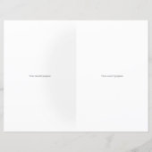 Programme de concert plié personnalisable Cello & (Dos)