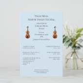 Programme de considérant pour violon de concert de (Debout devant)