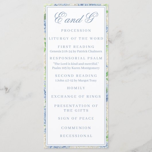 Programme de crête d'hydrangée bleu et blanc (Devant)