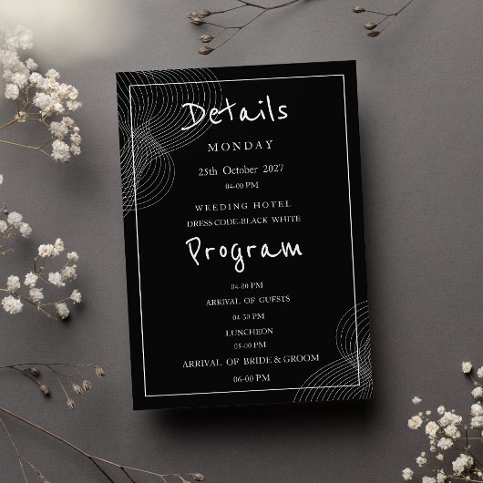 Programme de détails géométriques blanc minimalist