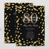 Programme de fête d'anniversaire 80 ans or brillan (Devant / Derrière)