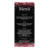 Programme de fête d'anniversaire Menu noir rouge (Dos)