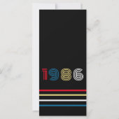 Programme de fête d'anniversaire rétro 40 ans 1986 (Dos)