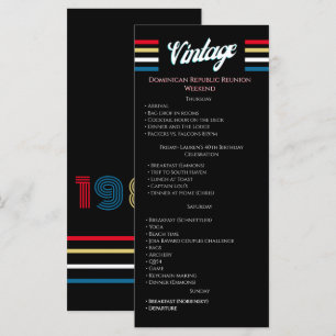 Programme de fête d'anniversaire rétro 40 ans 1986