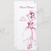 PROGRAMME DE FÊTE D'ANNIVERSAIRE SWEET 16 ROUGE RO (Devant / Derrière)