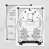 Programme de fête de Bachelorette de carte de taro (Devant / Derrière)