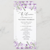 Programme de Fêtes des mariées florales pourpres à (Devant / Derrière)