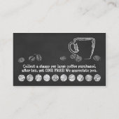 programme de fidélité COFFEE CUP CHALK (3points) (Dos)