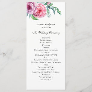 Programme de fleurs boho. Cérémonie de mariage boh