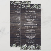 Programme de fleurs et de bois rustique foncé Baby (Devant / Derrière)