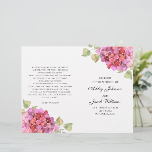 Programme de fleurs roses d'aquarelle. Mariage flo (Debout devant)