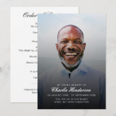 Programme de Funérailles avec Photo de Style Moder (Devant / Derrière)